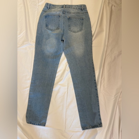 Chelsea & Violet Floral Embroidered Distressed Jeans Size 27 - Picture 7 of 8